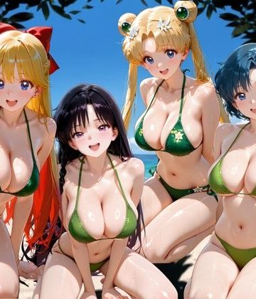 ビーチで出会った美女をナンパしてメス堕ちさせた話 セー○ームーン❤変身ヒロイン【ちこりこ】評価